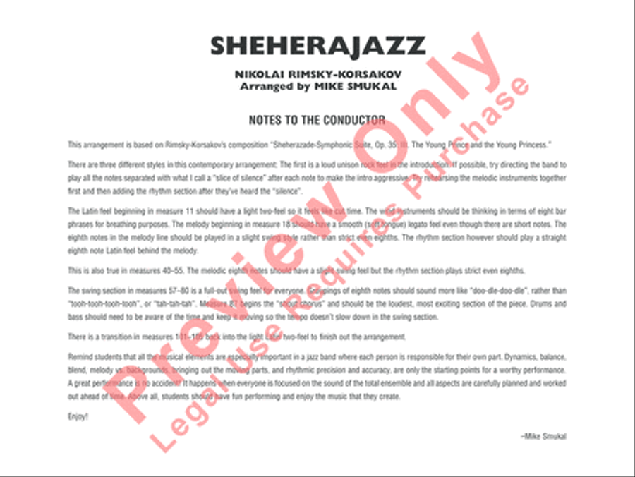 Sheherajazz Jazz Ensemble scores gallery preview page 3