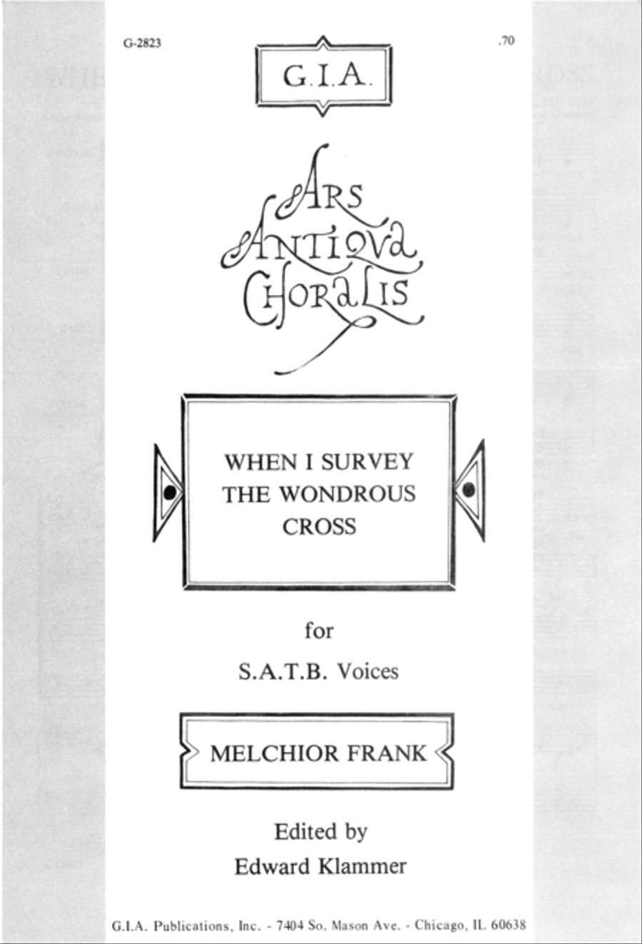 When I Survey the Wondrous Cross 4-Part scores gallery preview page 1