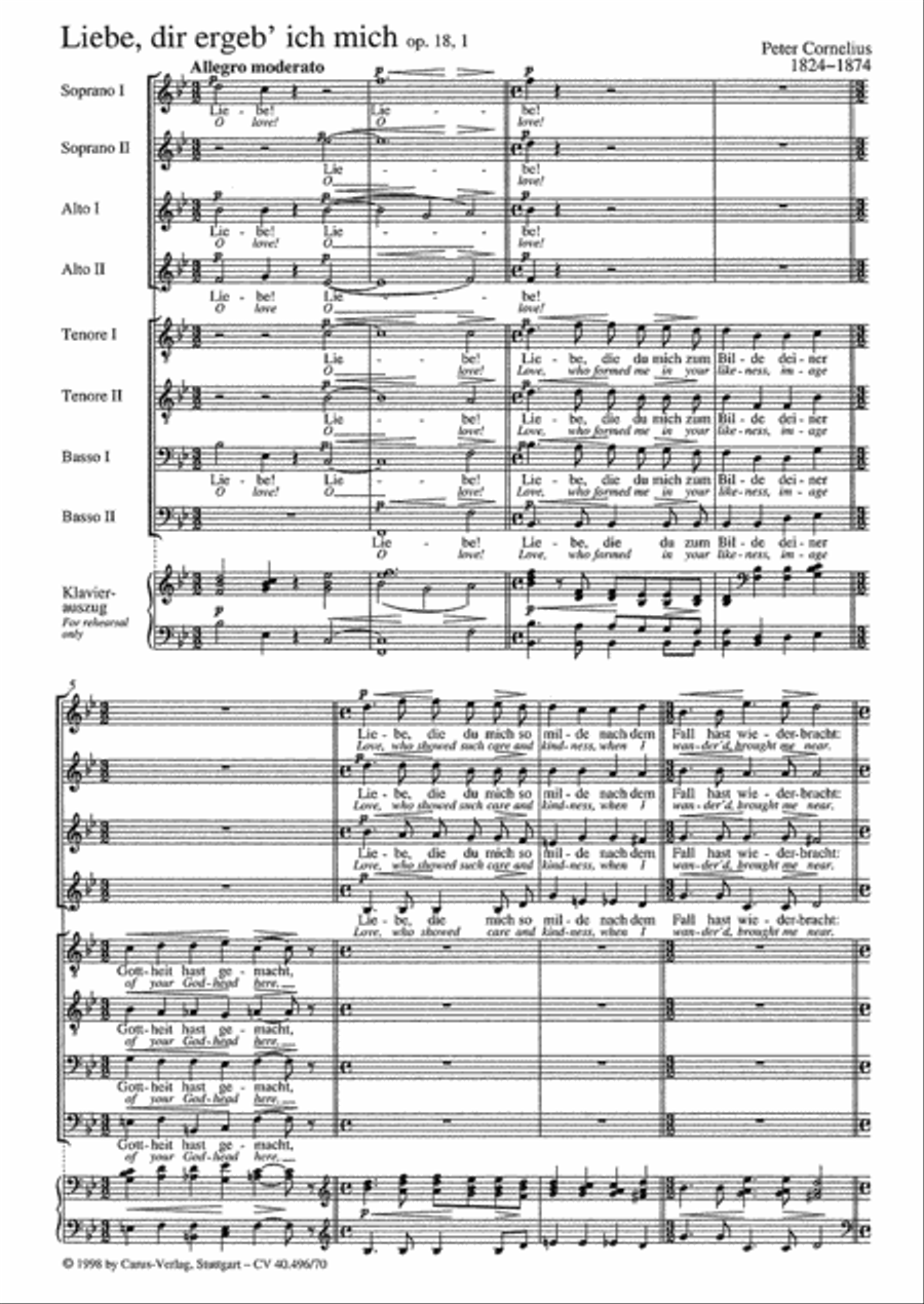 Love, I give myself SSAATTBB scores gallery preview page 1