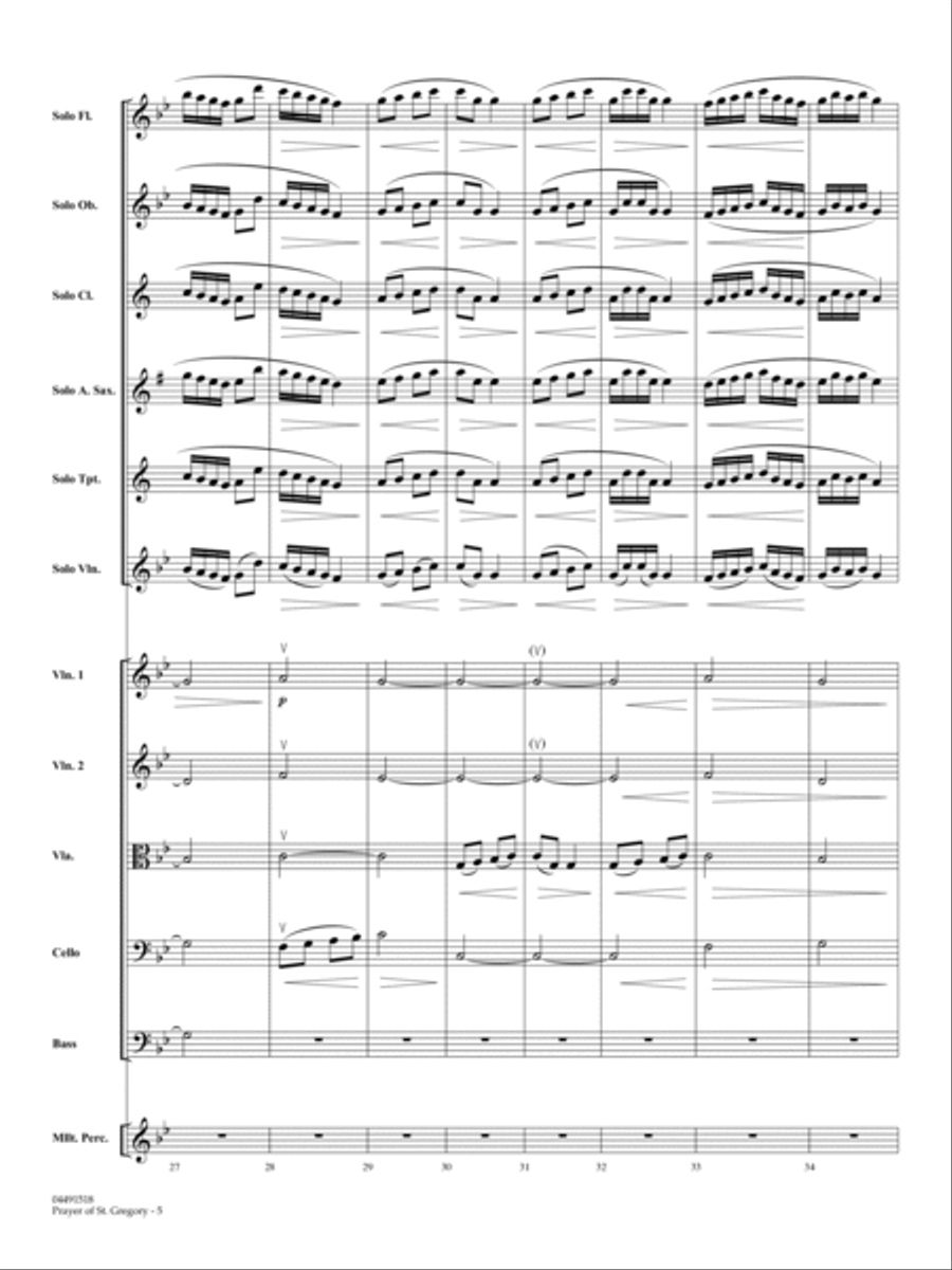 Prayer of St. Gregory (Educational Edition) - Conductor Score (Full Score) String Orchestra scores gallery preview page 5