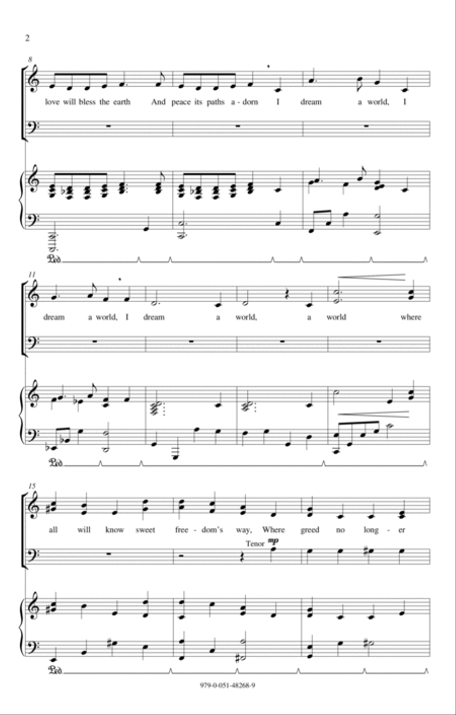 I Dream A World 4-Part scores gallery preview page 2