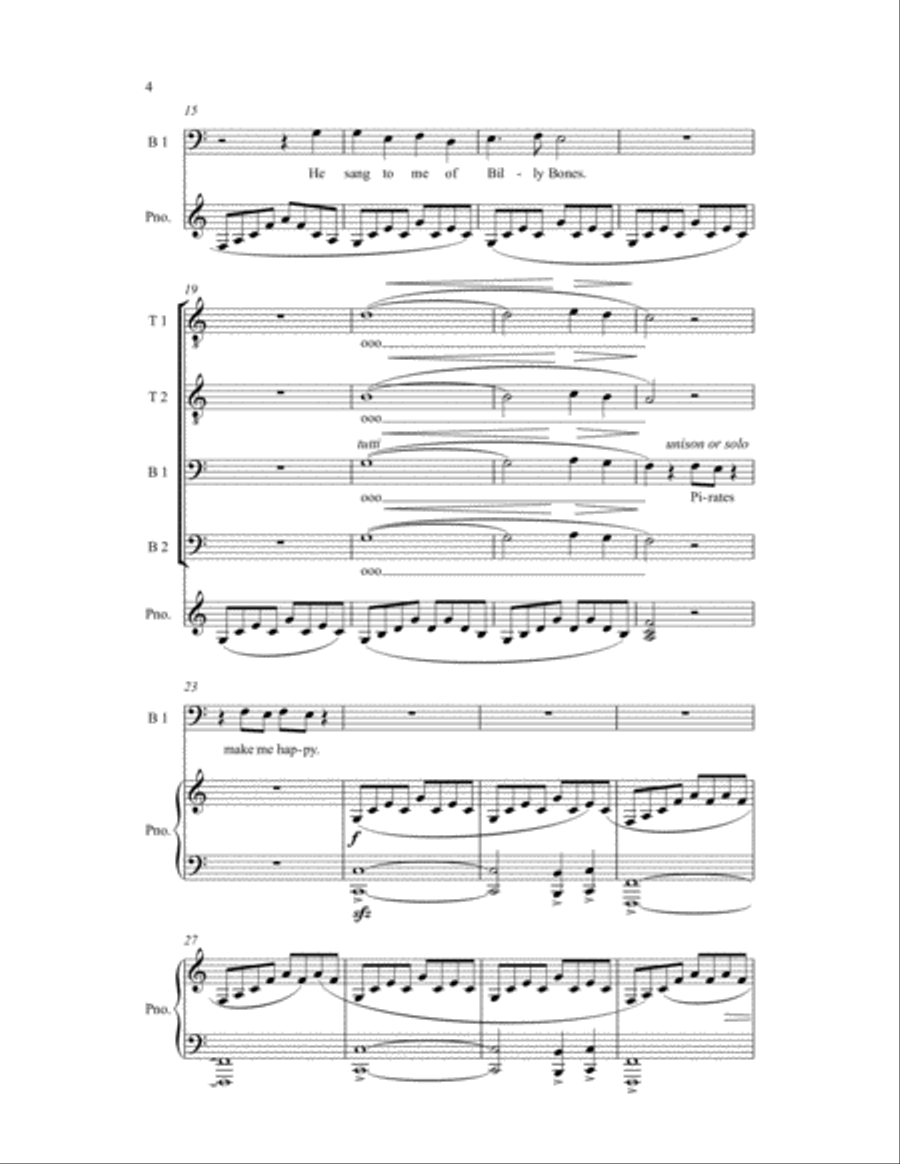 Pirate Song Pirate Song TTBB scores gallery preview page 3
