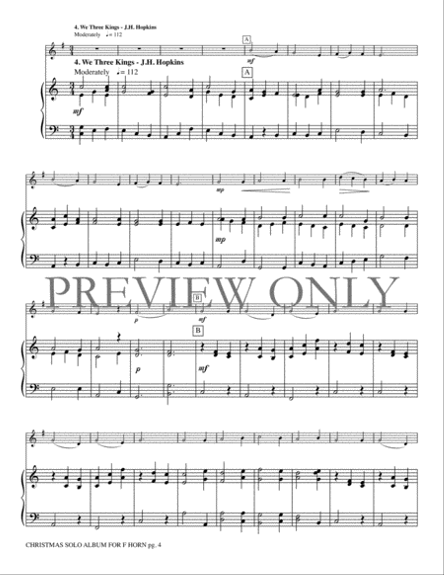 Christmas Solo Album for F Horn Horn scores gallery preview page 5