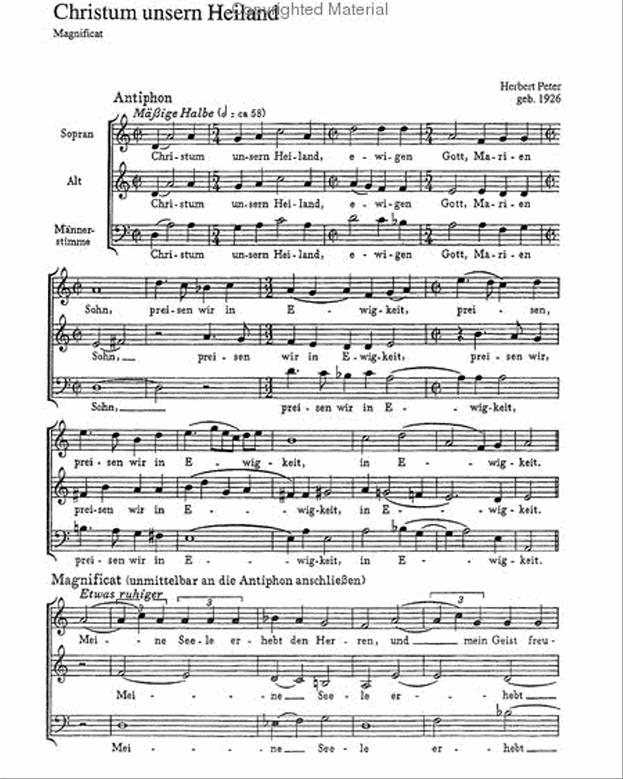 Magnificat "Christum unsern Heiland"