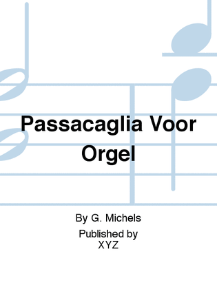 Passacaglia Voor Orgel