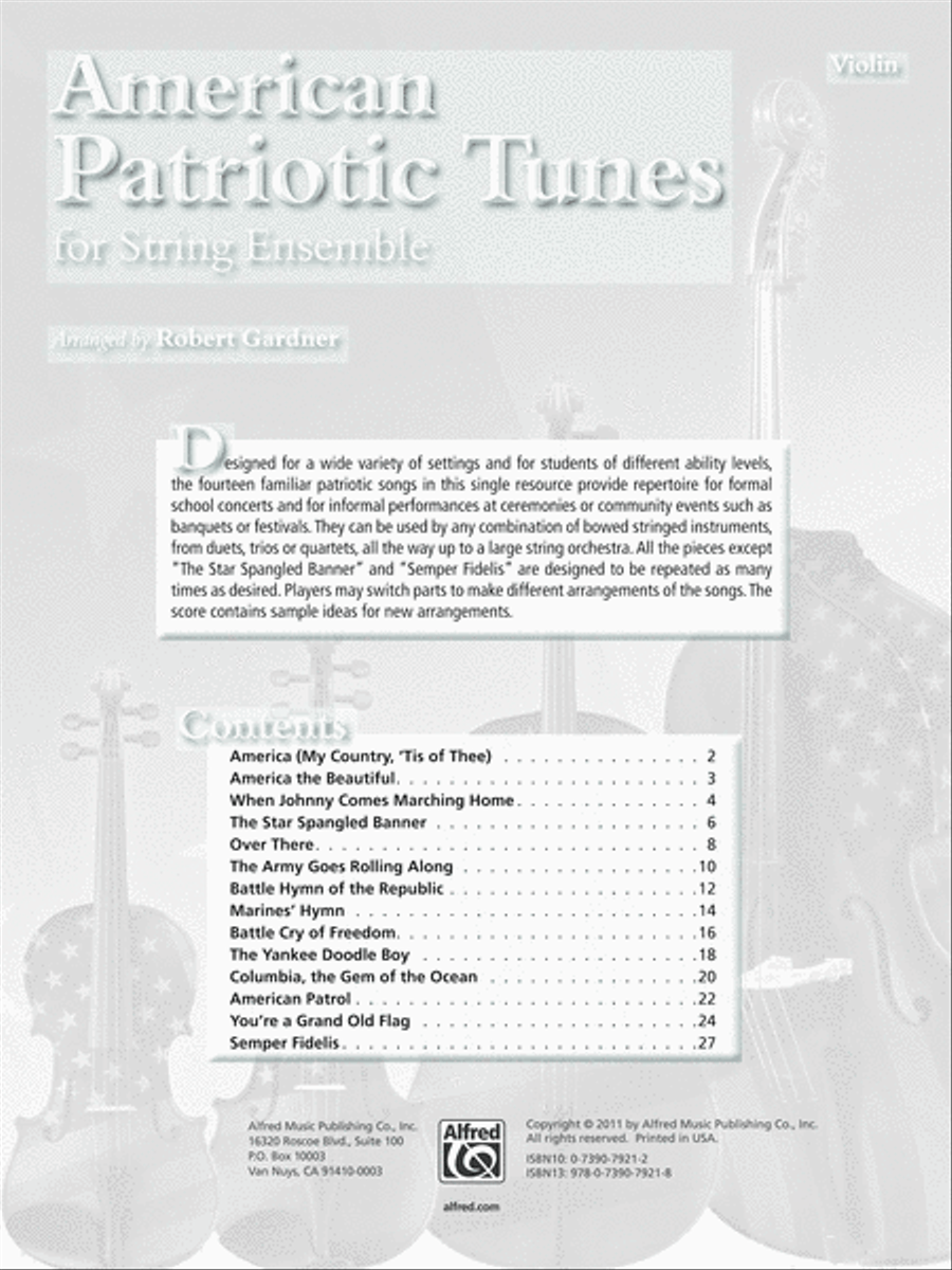 American Patriotic Tunes for String Ensemble Small Ensemble scores gallery preview page 2