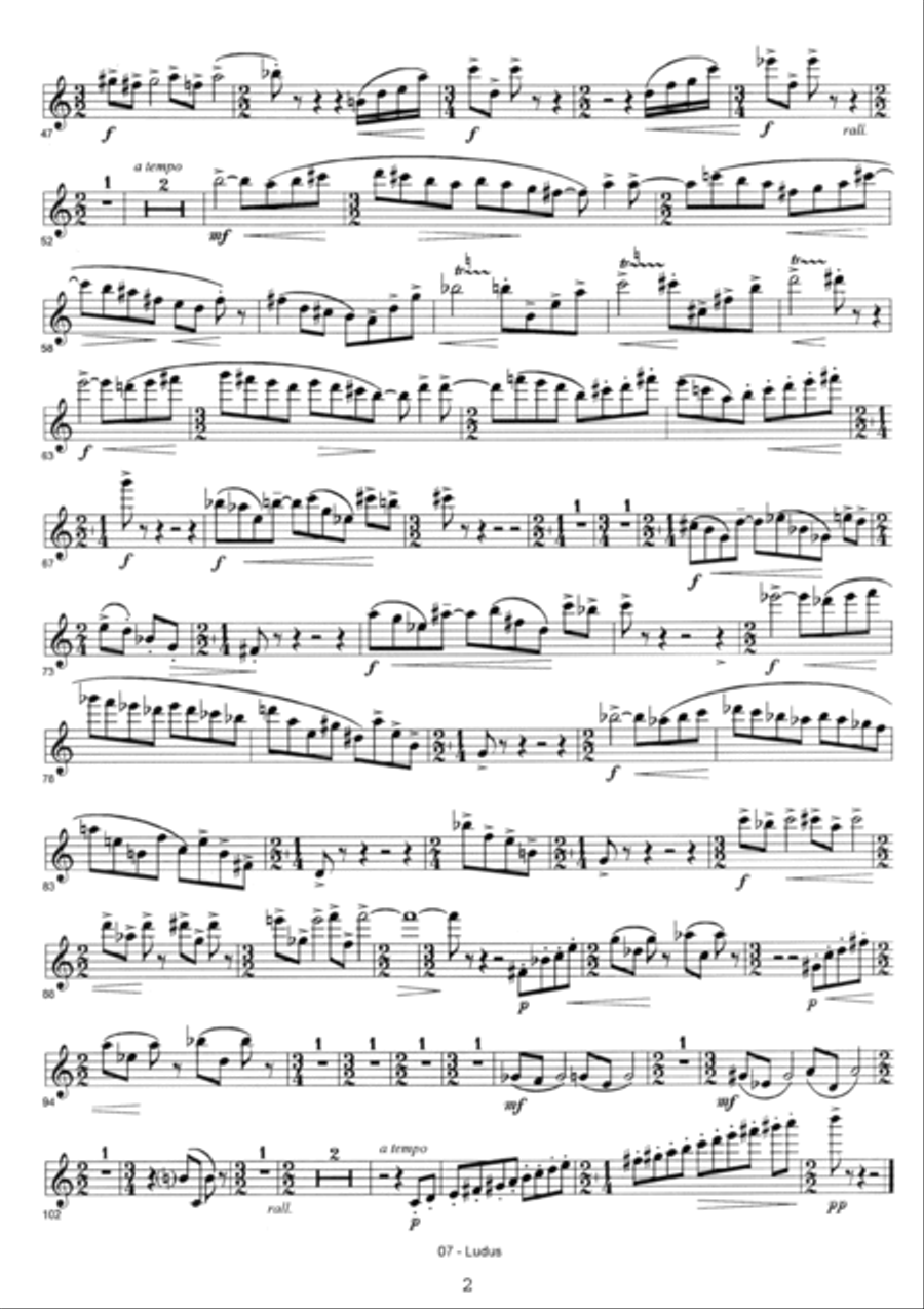 Sonatina para flauta e piano Flute Solo scores gallery preview page 4