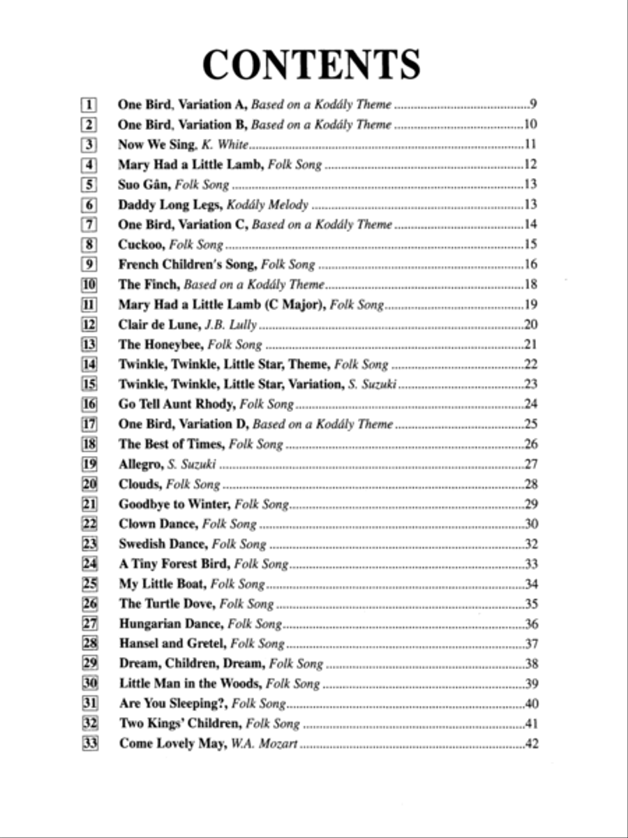 Suzuki Recorder School (Alto Recorder), Volume 1 Alto Recorder scores gallery preview page 2