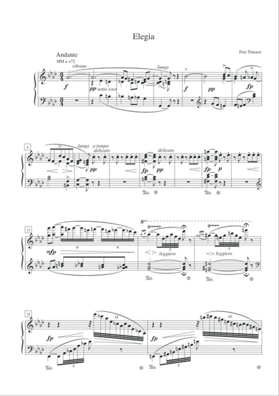 Elegia. L'addio Piano Solo scores gallery preview page 5