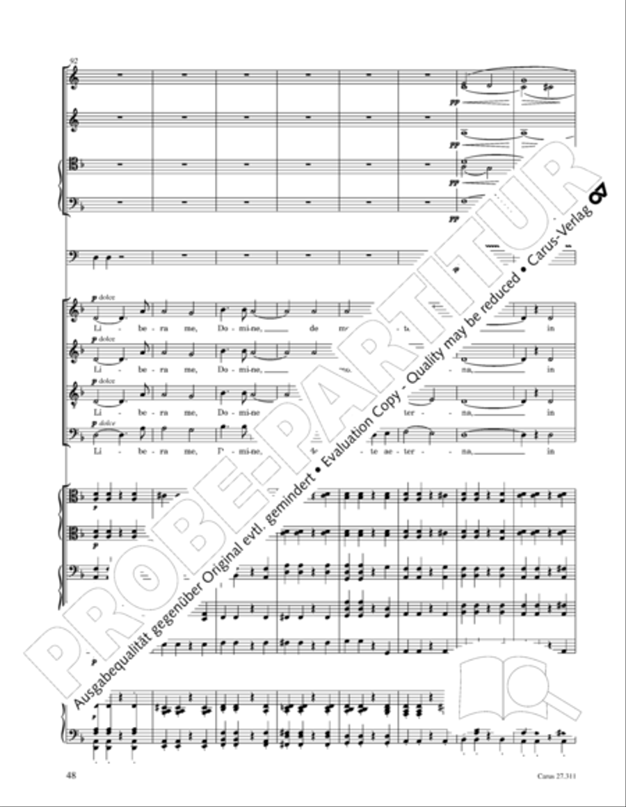 Requiem - church version (Requiem. Fassung mit kleinem Orchester) 4-Part scores gallery preview page 64