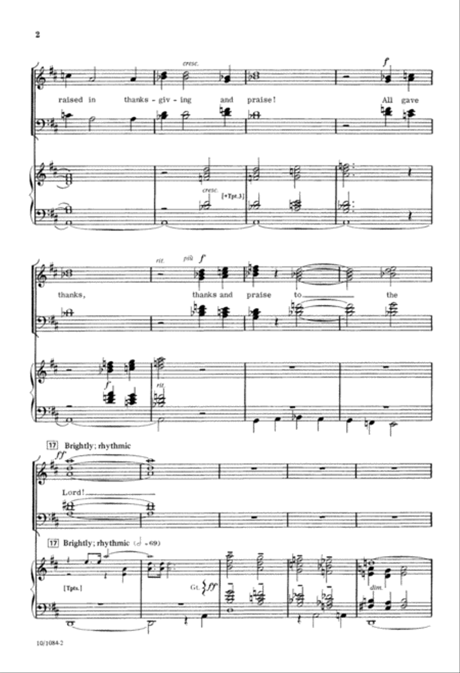 O Praise the Lord Who Reigns Above 4-Part scores gallery preview page 2