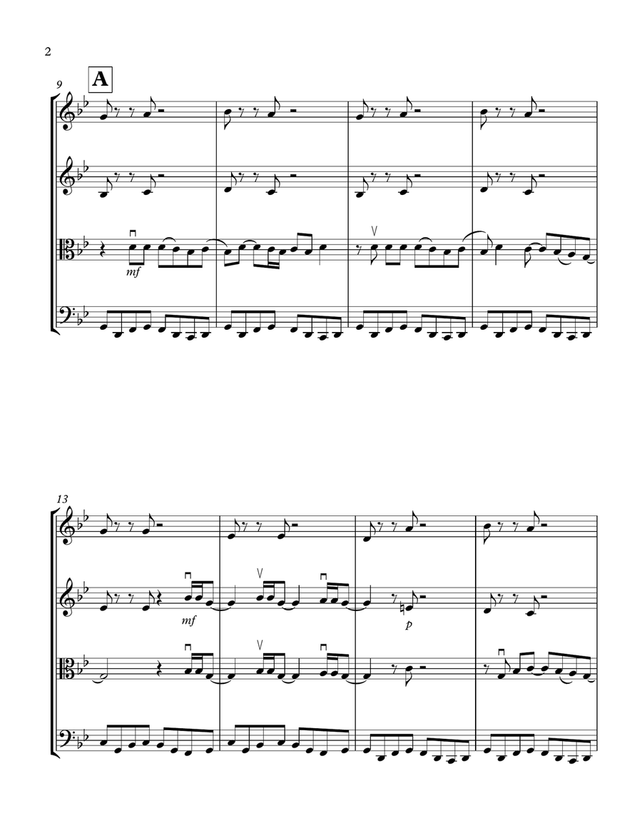 Billie Jean String Quartet scores gallery preview page 2