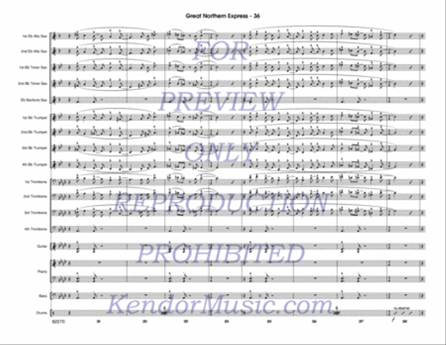 Great Northern Express Great Northern Express Jazz Ensemble scores gallery preview page 37