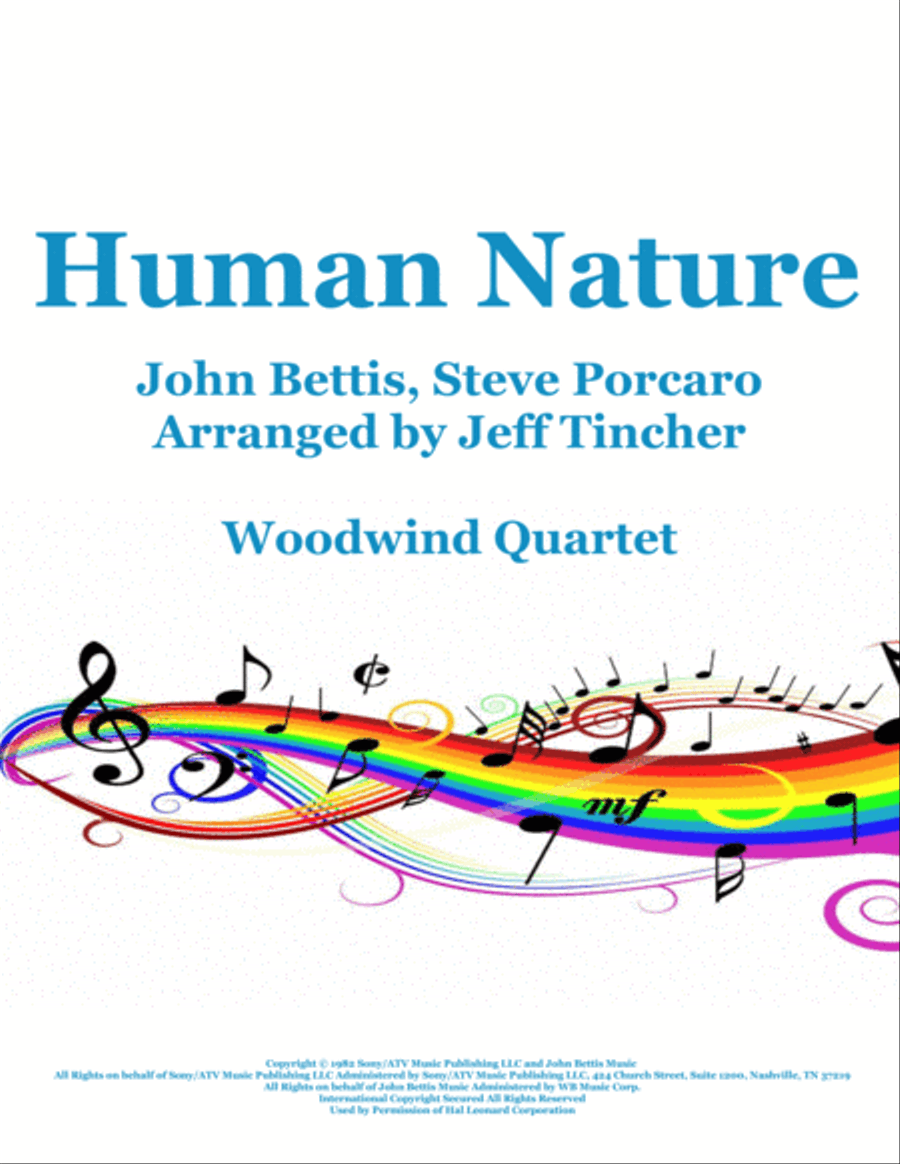 Human Nature Human Nature Woodwind Quartet scores gallery preview page 1