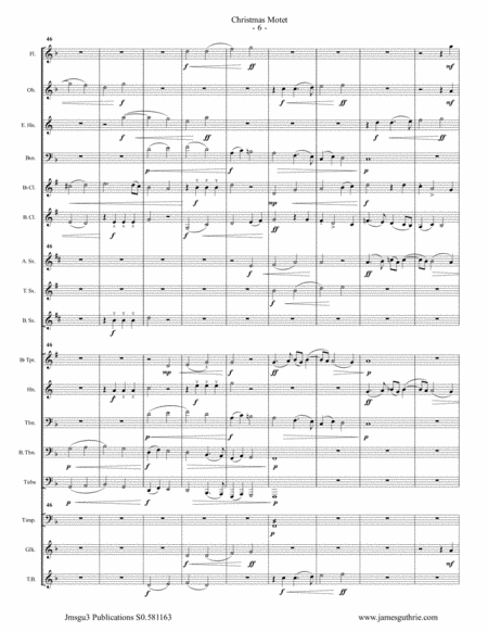 Mouton: Christmas Motet for Concert Band image number null