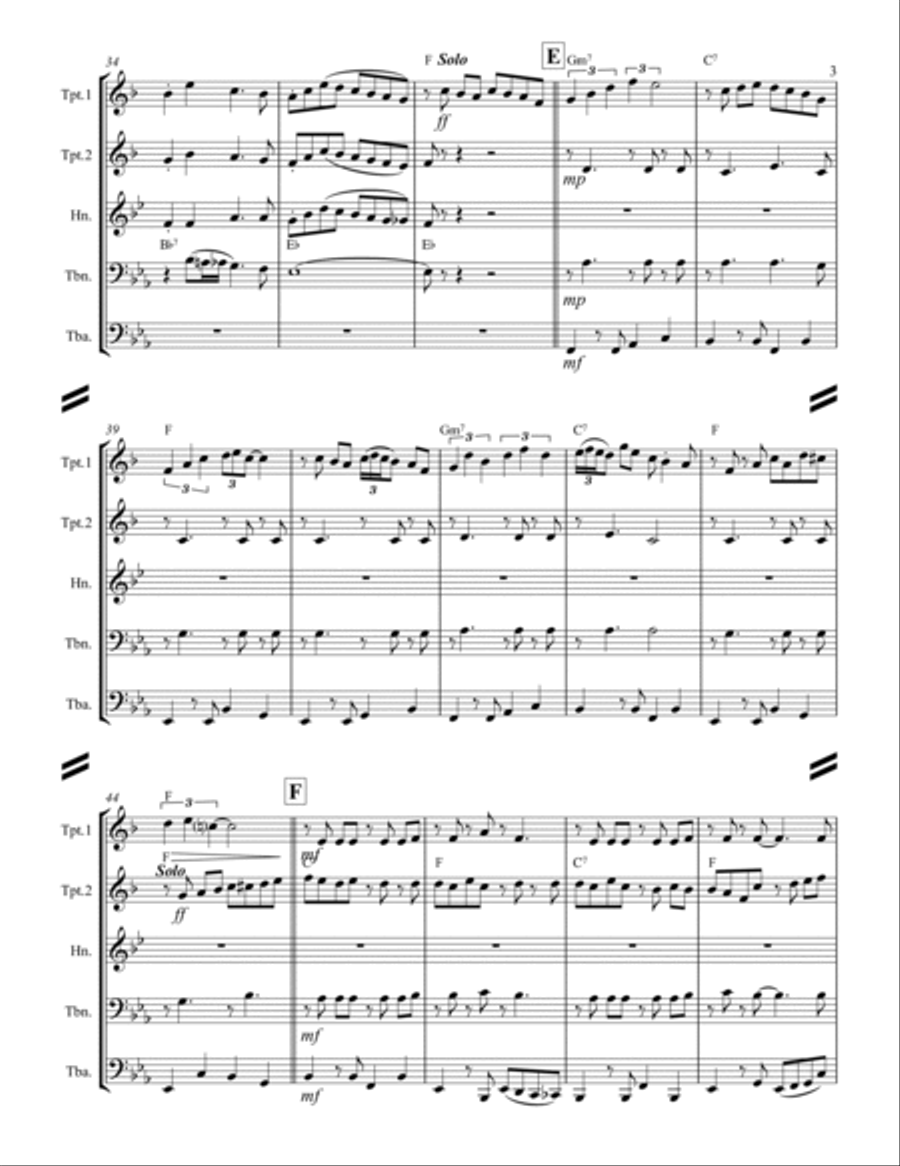 Cherry Pink And Apple Blossom White Brass Ensemble scores gallery preview page 4