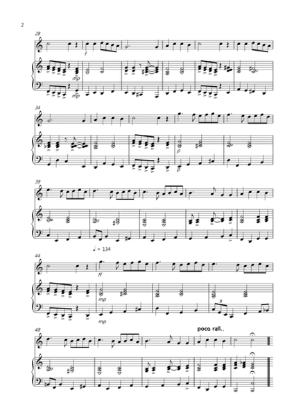 Ding Dong Merrily on High (Jazzy Style!) for Violin and Piano image number null