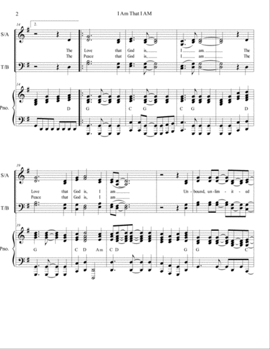 I Am That I Am I Am That I Am 4-Part scores gallery preview page 2