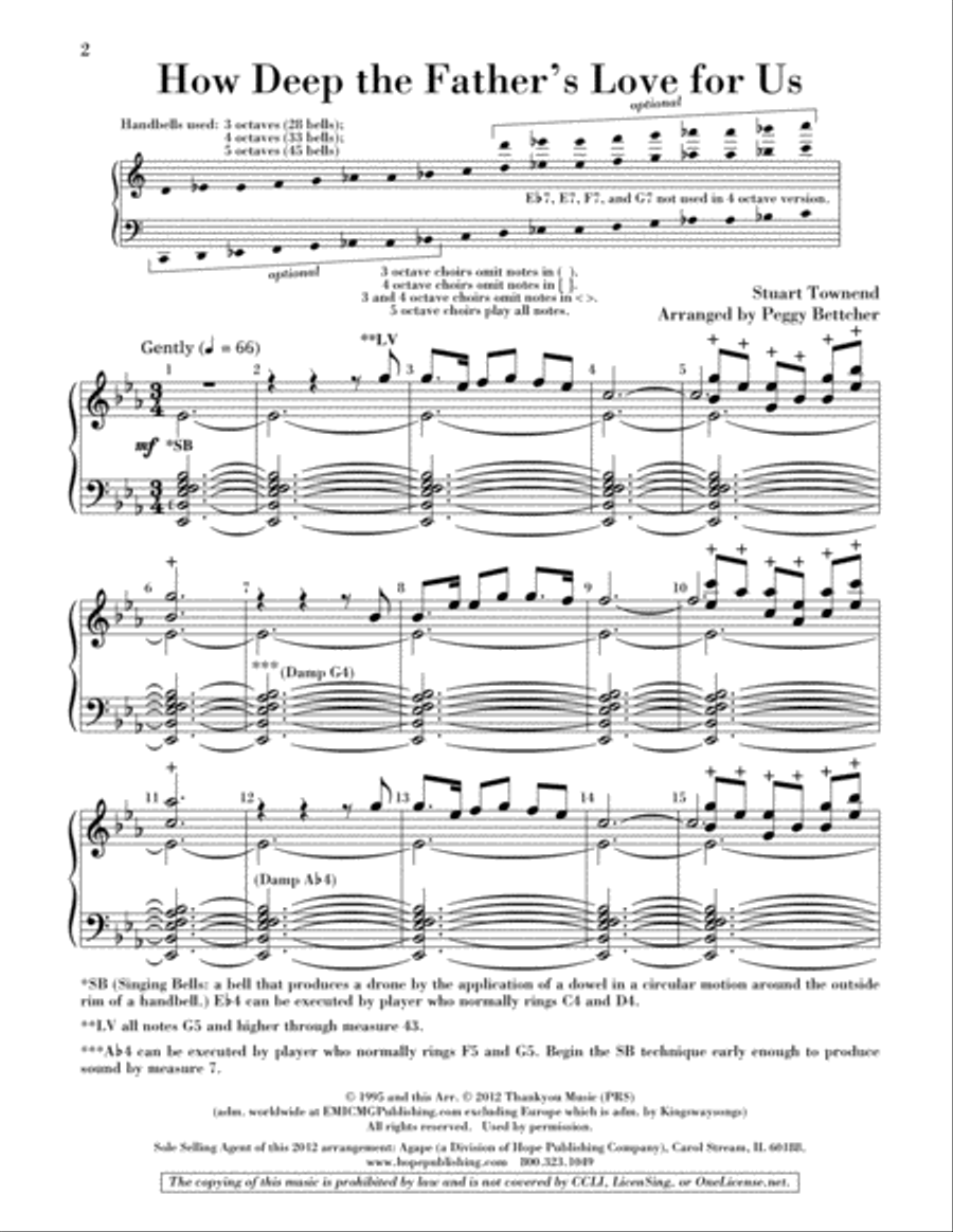 How Deep the Father's Love for Us 5-Octaves scores gallery preview page 2