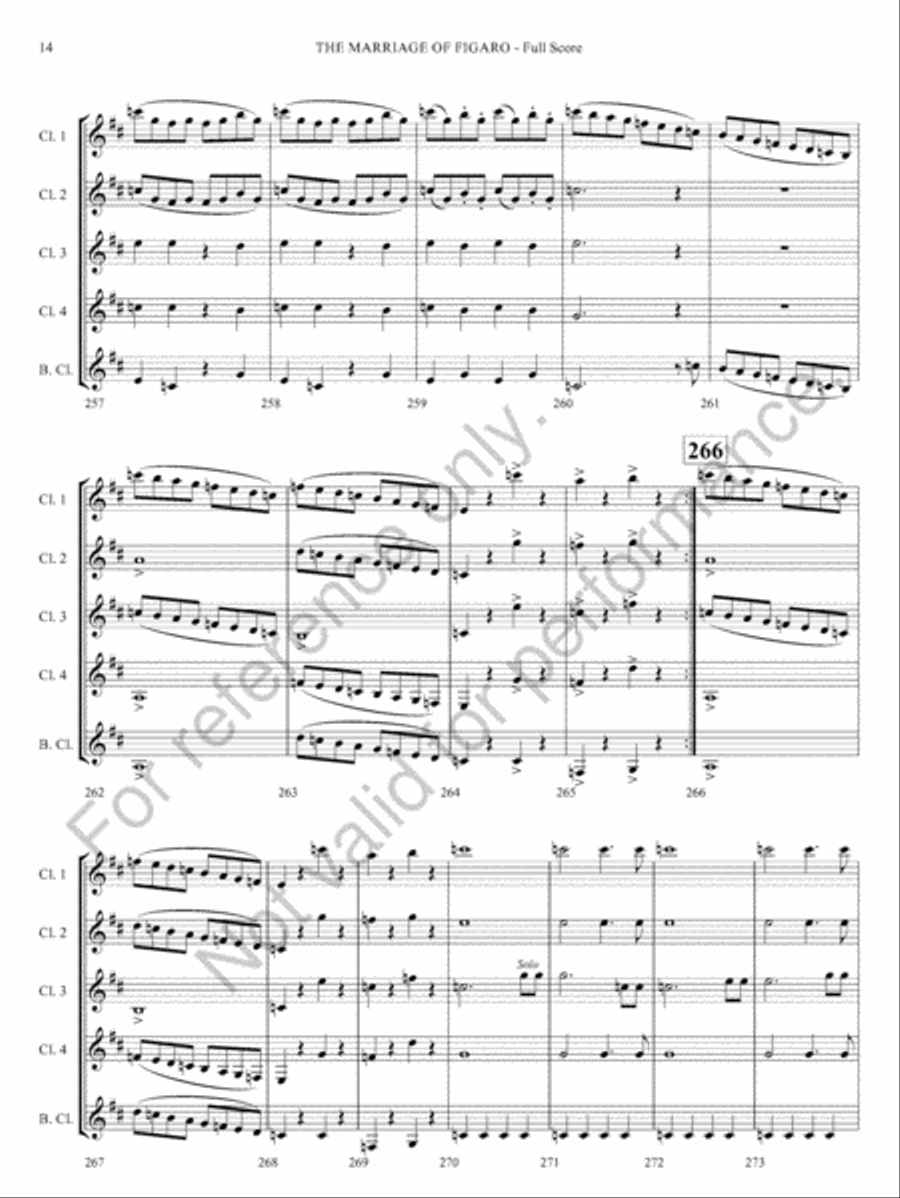 The Marriage Of Figaro The Marriage Of Figaro Clarinet Quintet scores gallery preview page 16