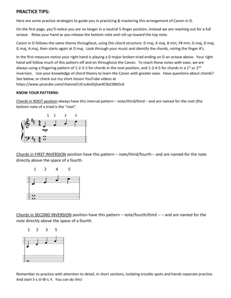 Canon in D - First Variation (Late Elementary Piano Solo) image number null