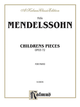 Book cover for Children's Pieces, Op. 72
