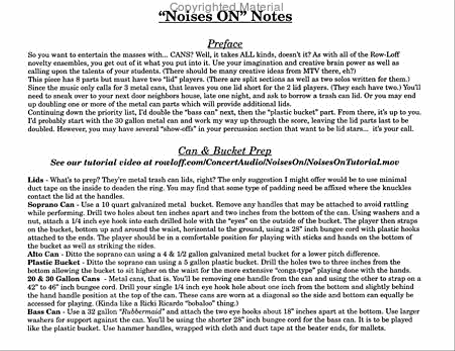 Noises ON Percussion Ensemble scores gallery preview page 2