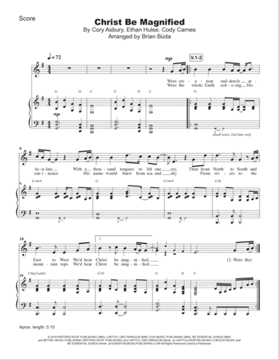 Christ Be Magnified Christ Be Magnified Piano, Vocal, Guitar scores gallery preview page 2