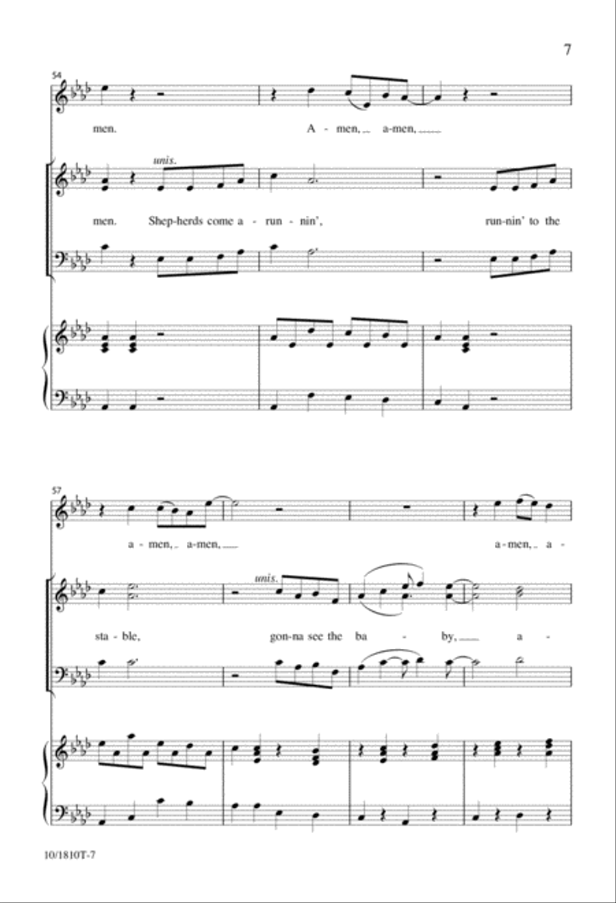 Amen Amen 3-Part scores gallery preview page 7