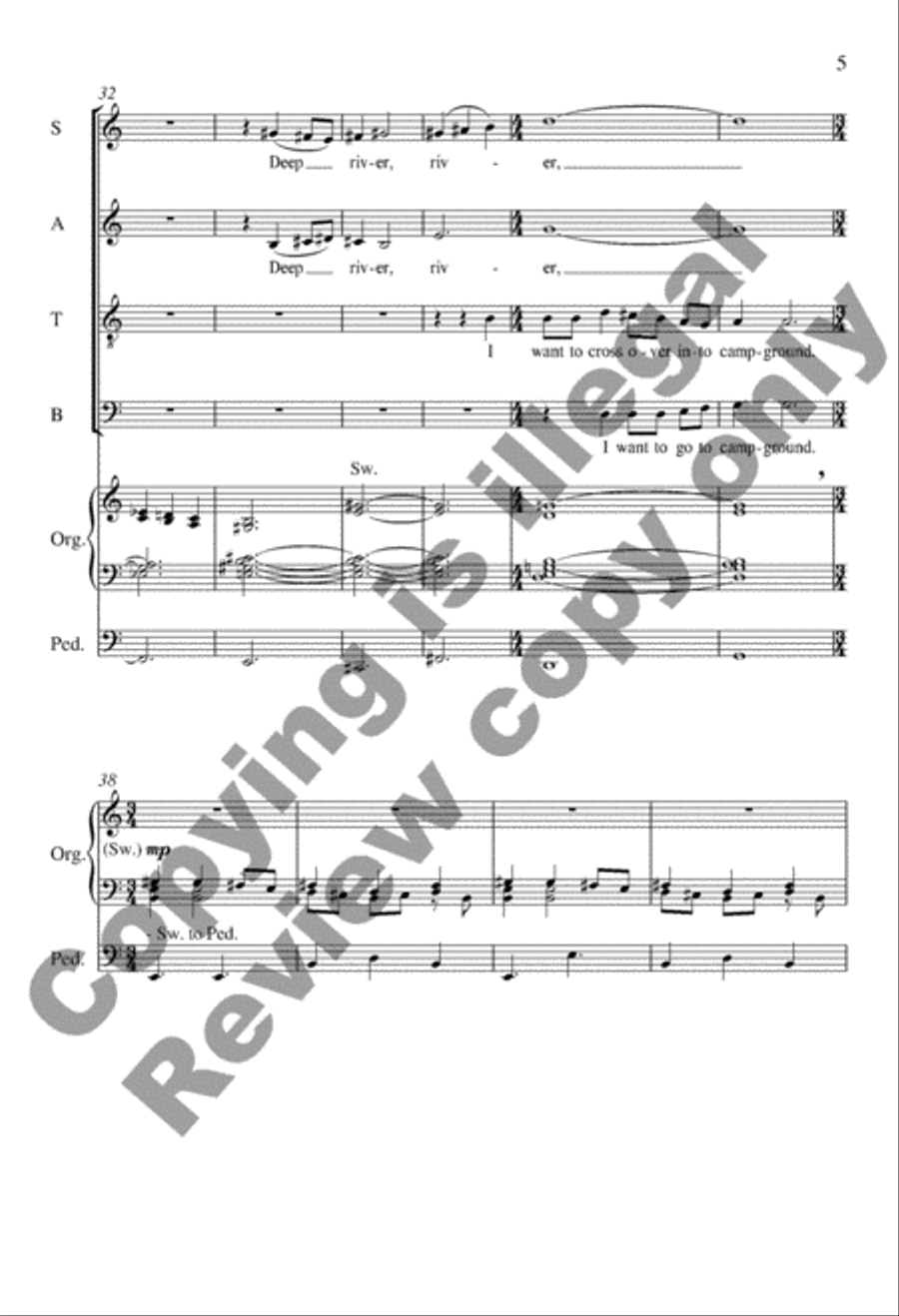 Deep River 4-Part scores gallery preview page 5