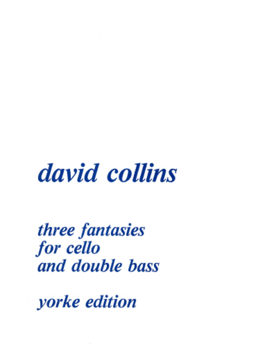 Three Fantasies. Cello and DB