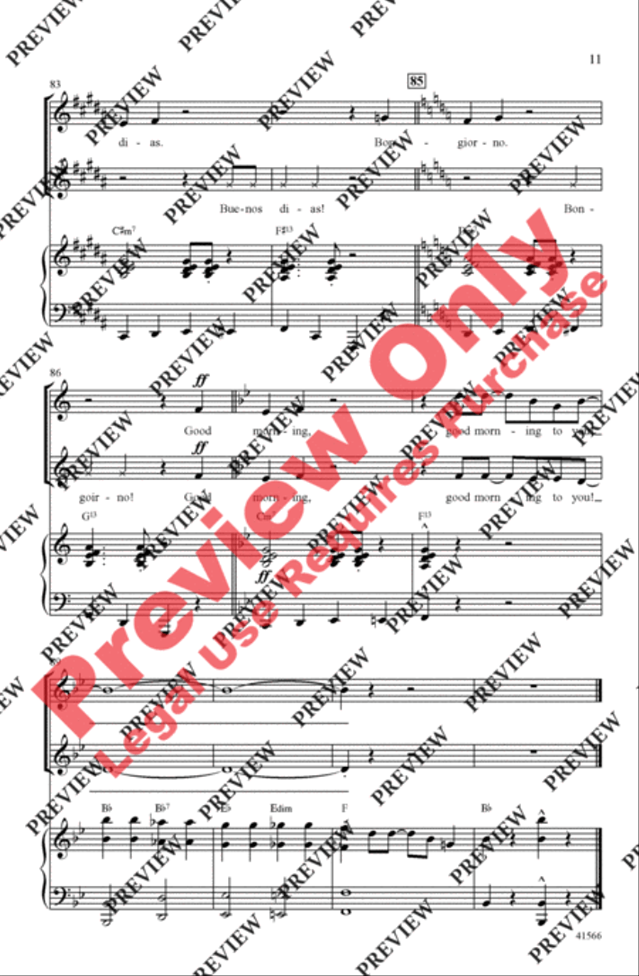 Good Morning Good Morning 2-Part scores gallery preview page 11