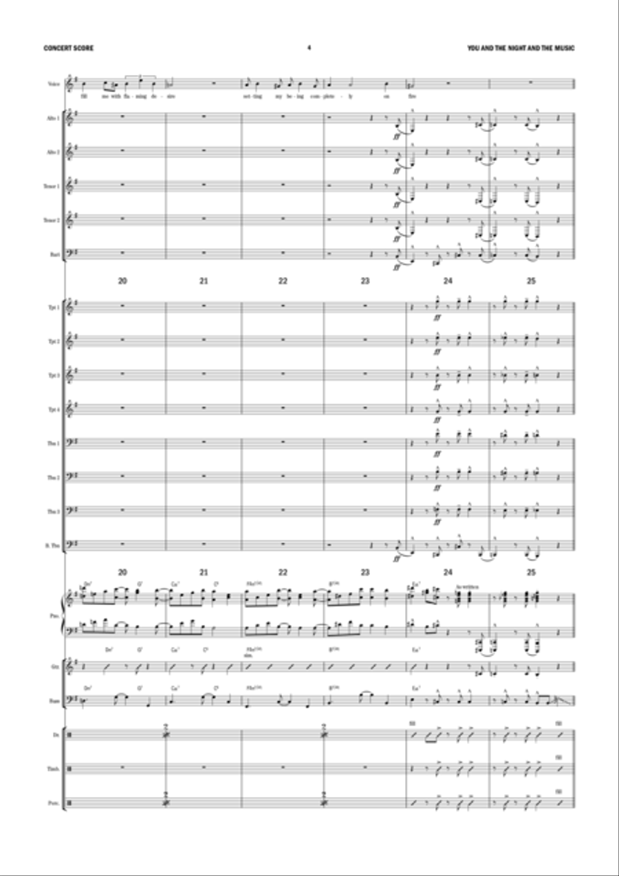 You And The Night And The Music Jazz Ensemble scores gallery preview page 4