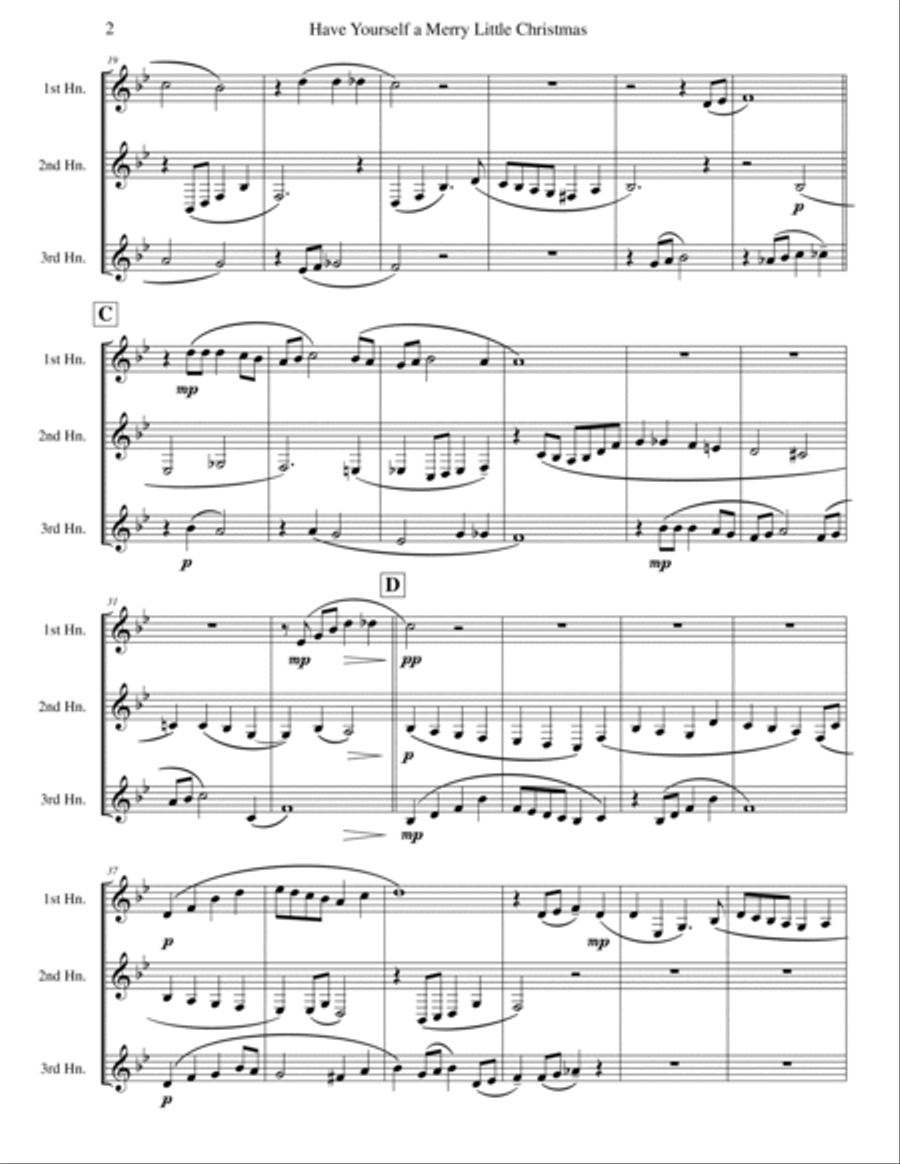 Have Yourself A Merry Little Christmas Brass Trio scores gallery preview page 2