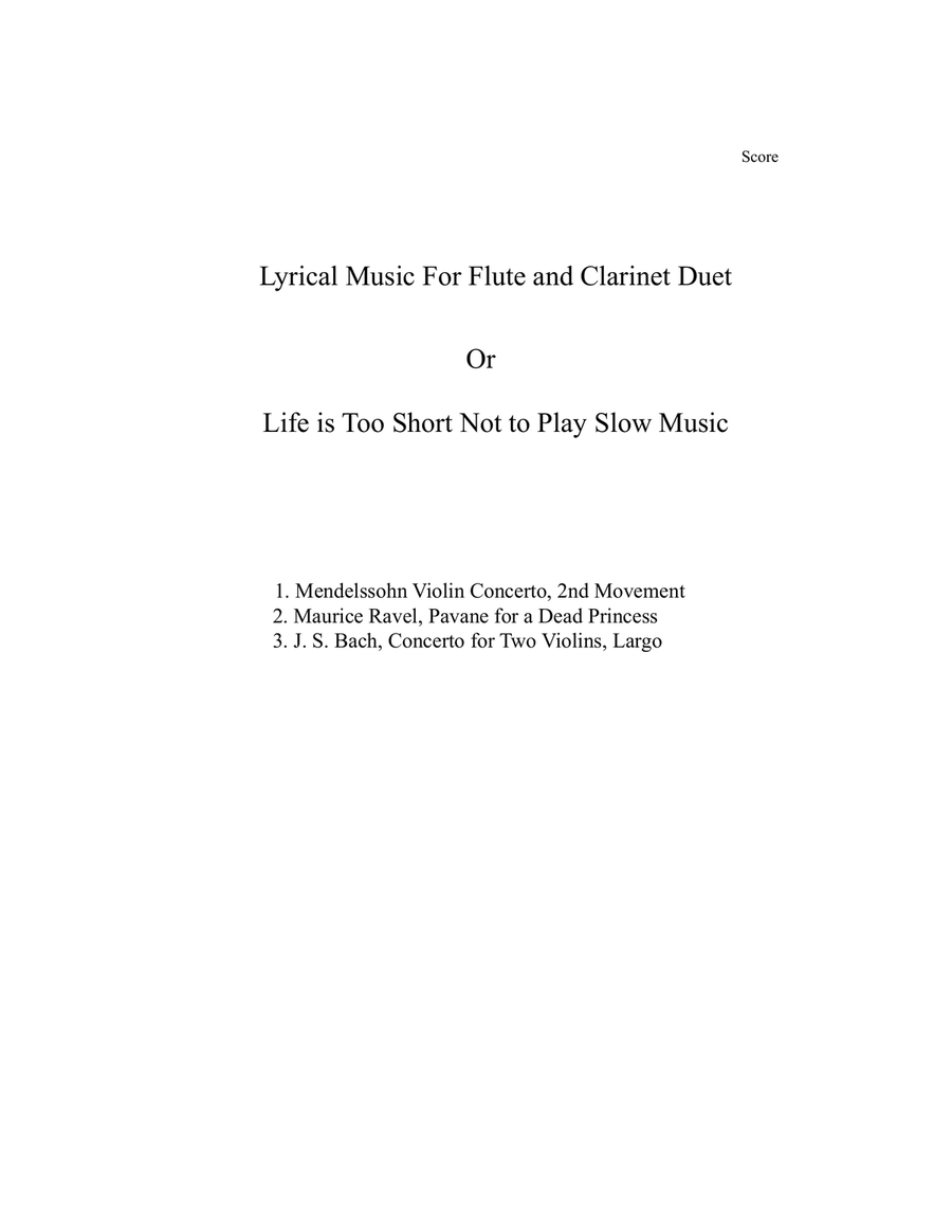 Lyrical Music for Flute and Clarinet Duet Woodwind Duet scores gallery preview page 3