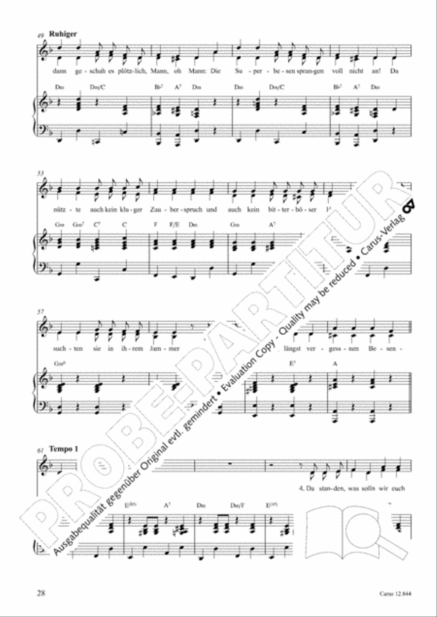 Gruselmonsterzaubersongs. Heft II Children's Choir scores gallery preview page 29