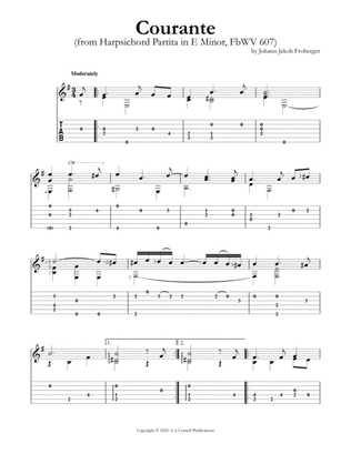 Courante (from Harpsichord Partita in E Minor, FbWV 607)
