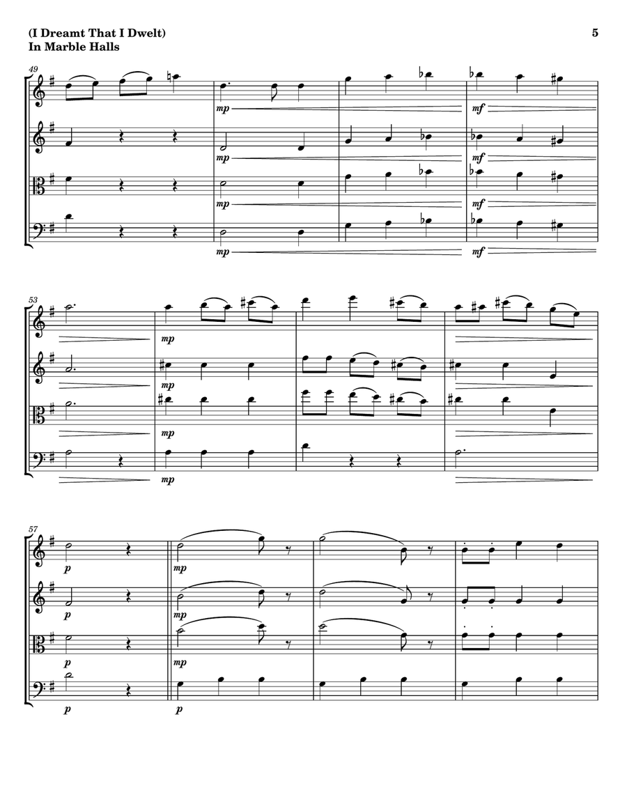 In Marble Halls - String Trio String Trio scores gallery preview page 5