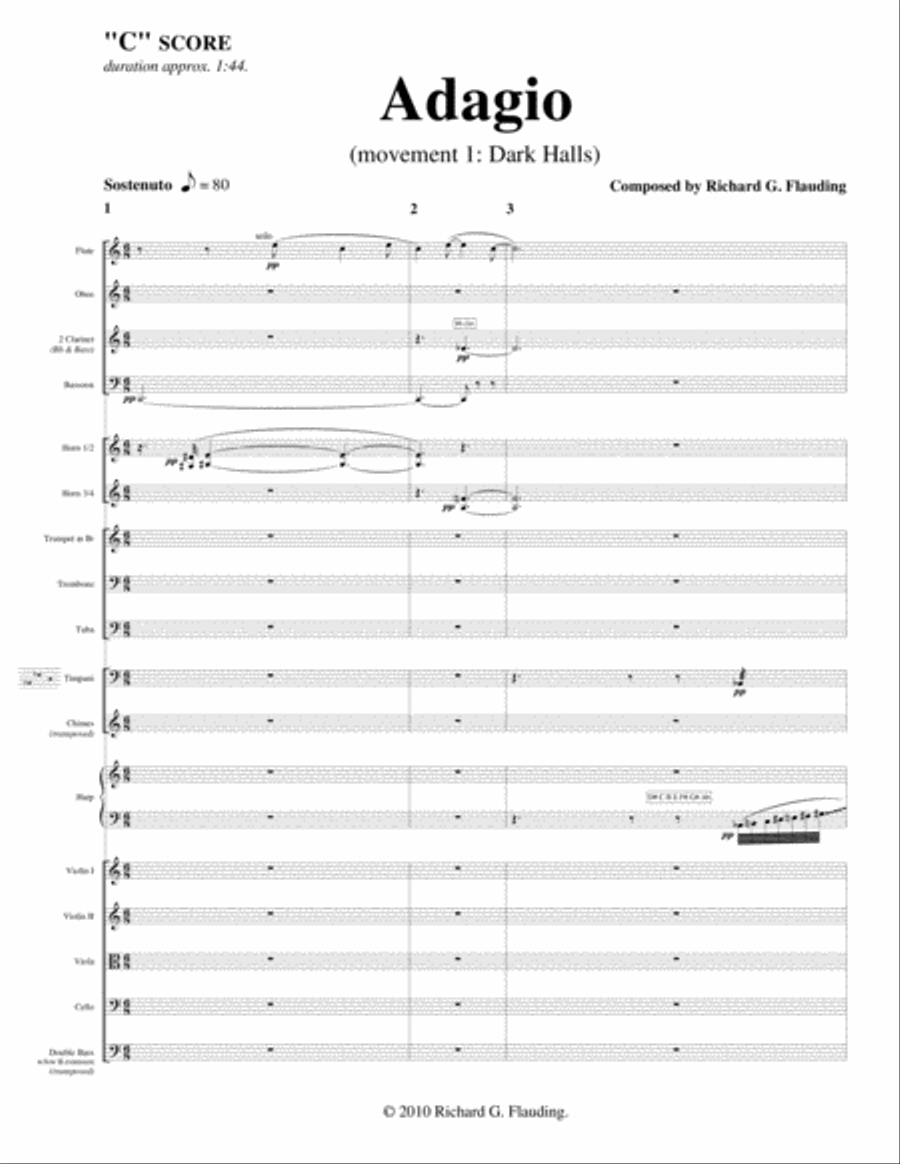 Adagio (Orchestra) Adagio (Orchestra) Full Orchestra scores gallery preview page 2