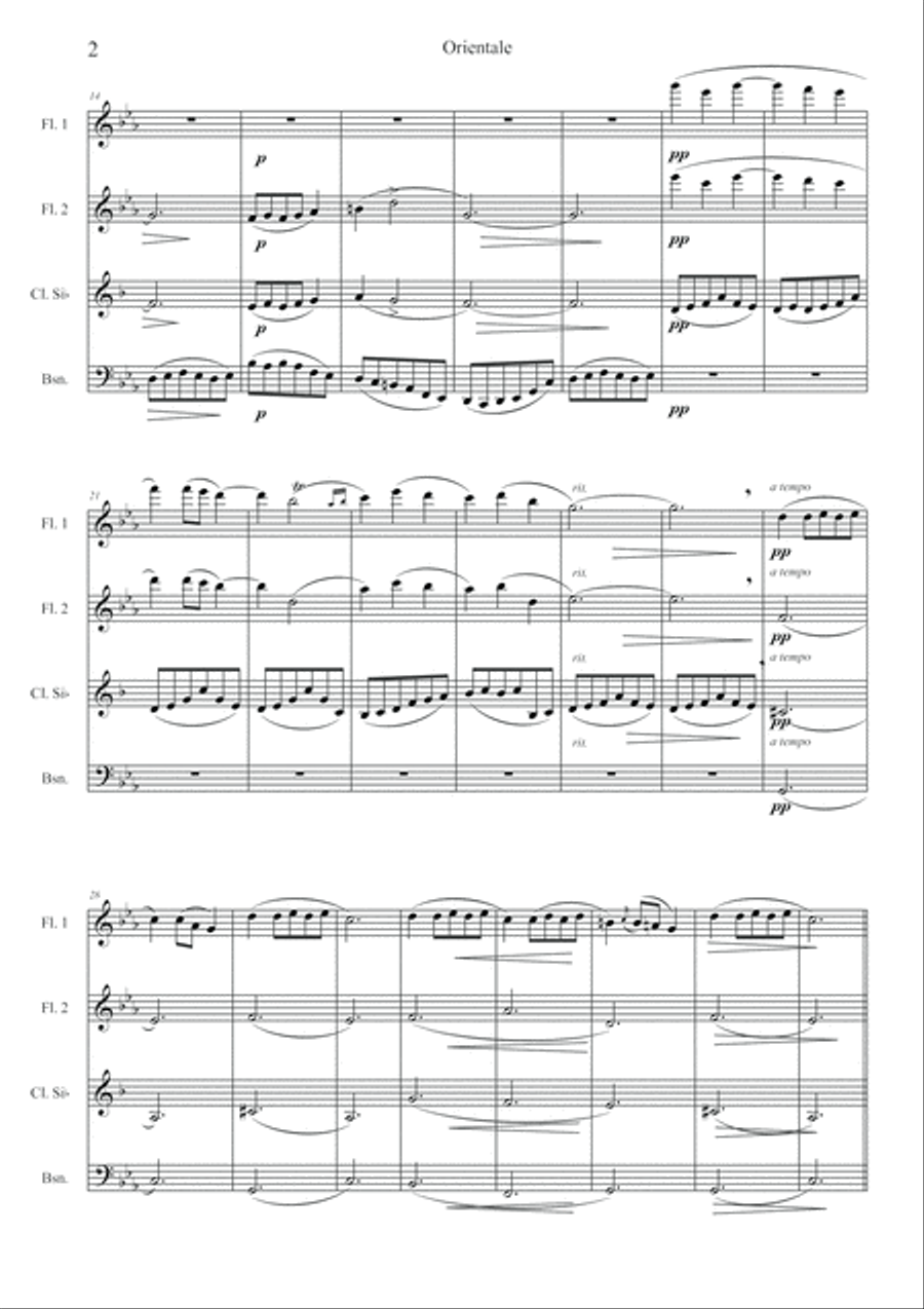 Orientale Orientale Woodwind Trio scores gallery preview page 2