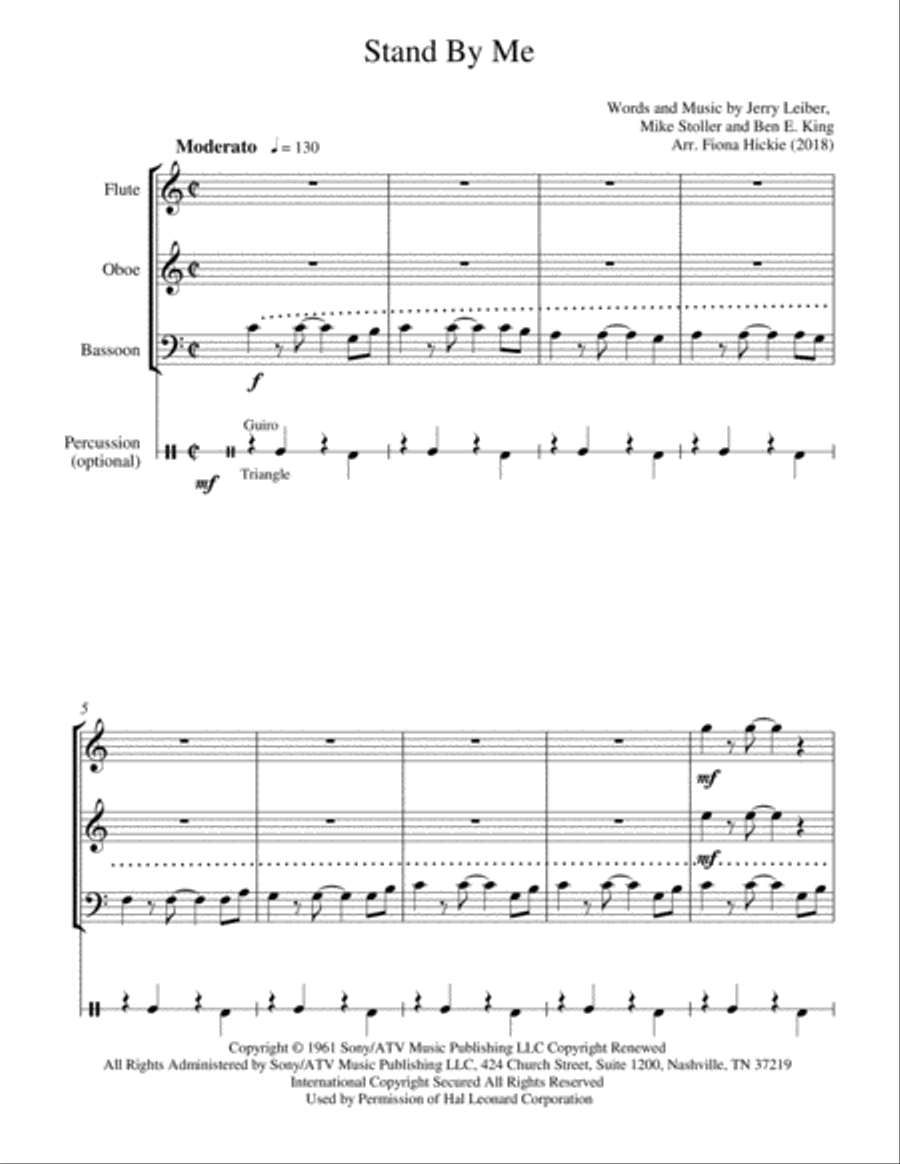Stand By Me Stand By Me Woodwind Trio scores gallery preview page 2