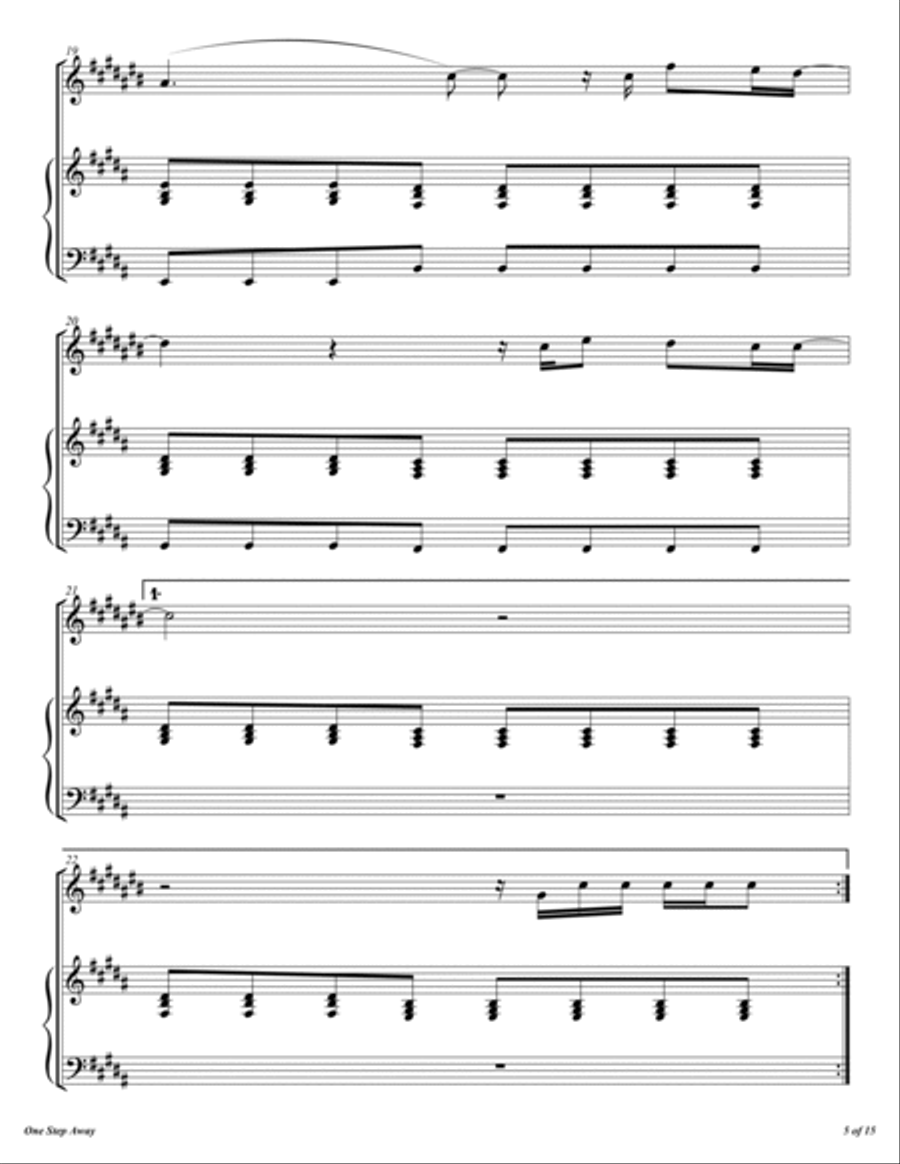 One Step Away One Step Away Trumpet Solo scores gallery preview page 6