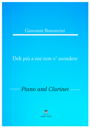 Giovanni Bononcini - Deh pi a me non v_asondete (Piano and Clarinet)