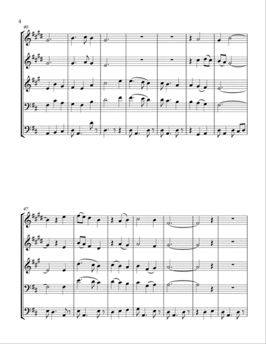 Away in a Manger for brass quintet Brass Quintet scores gallery preview page 4