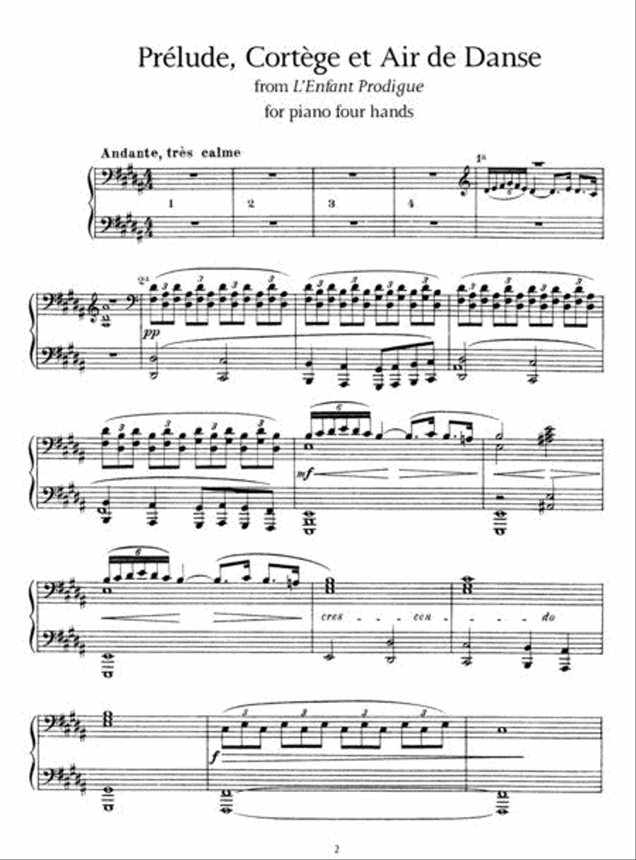 Works for Piano Four Hands and Two Pianos, Series I Piano Solo scores gallery preview page 3