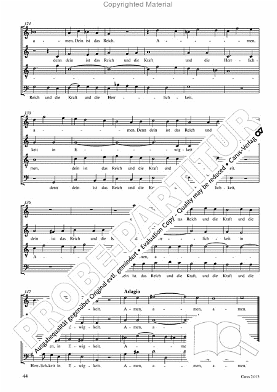 Carl Philipp Emanuel Bach & Gottfried August Homilius. Motets and Choruses Choir scores gallery preview page 46