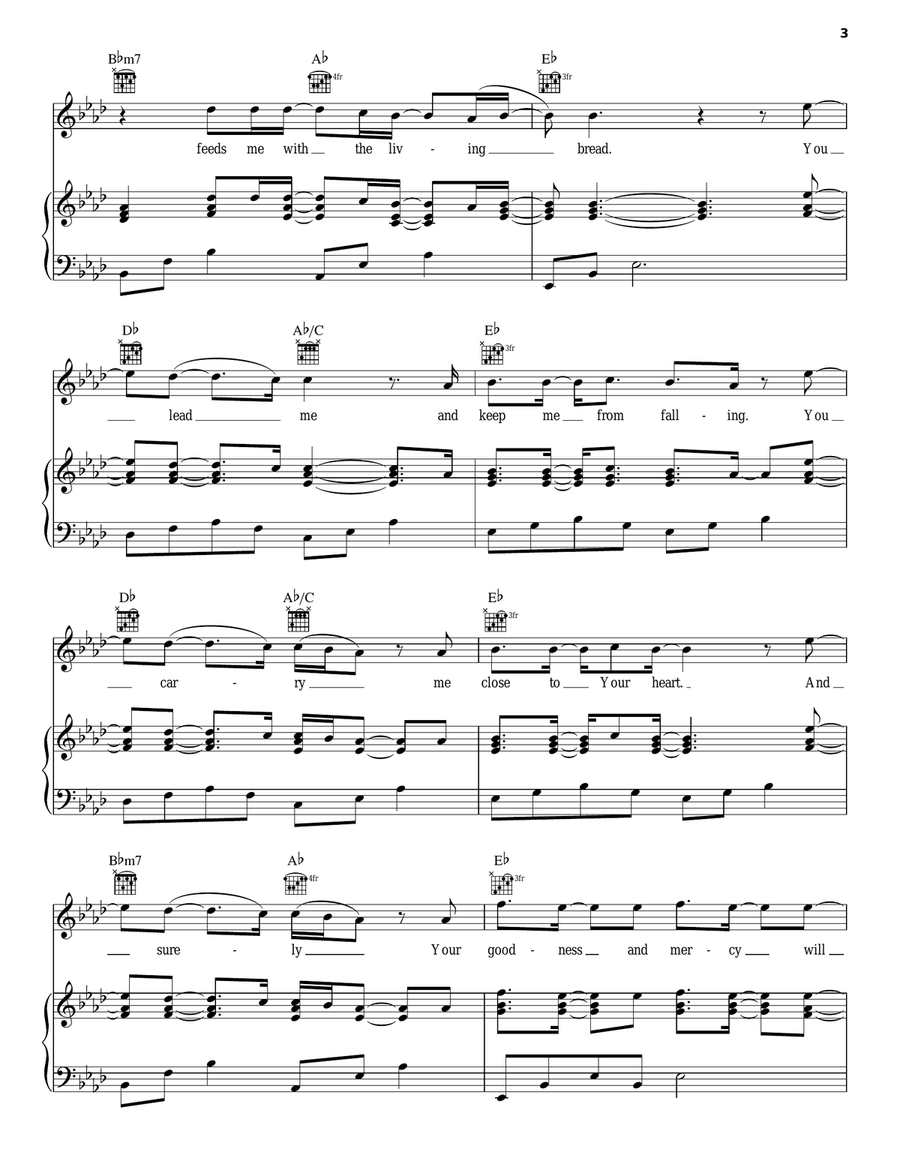All The Way My Savior Leads Me Piano, Vocal, Guitar scores gallery preview page 3