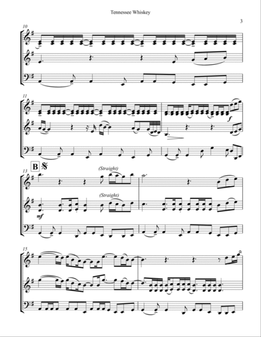 Tennessee Whiskey Tennessee Whiskey String Trio scores gallery preview page 3