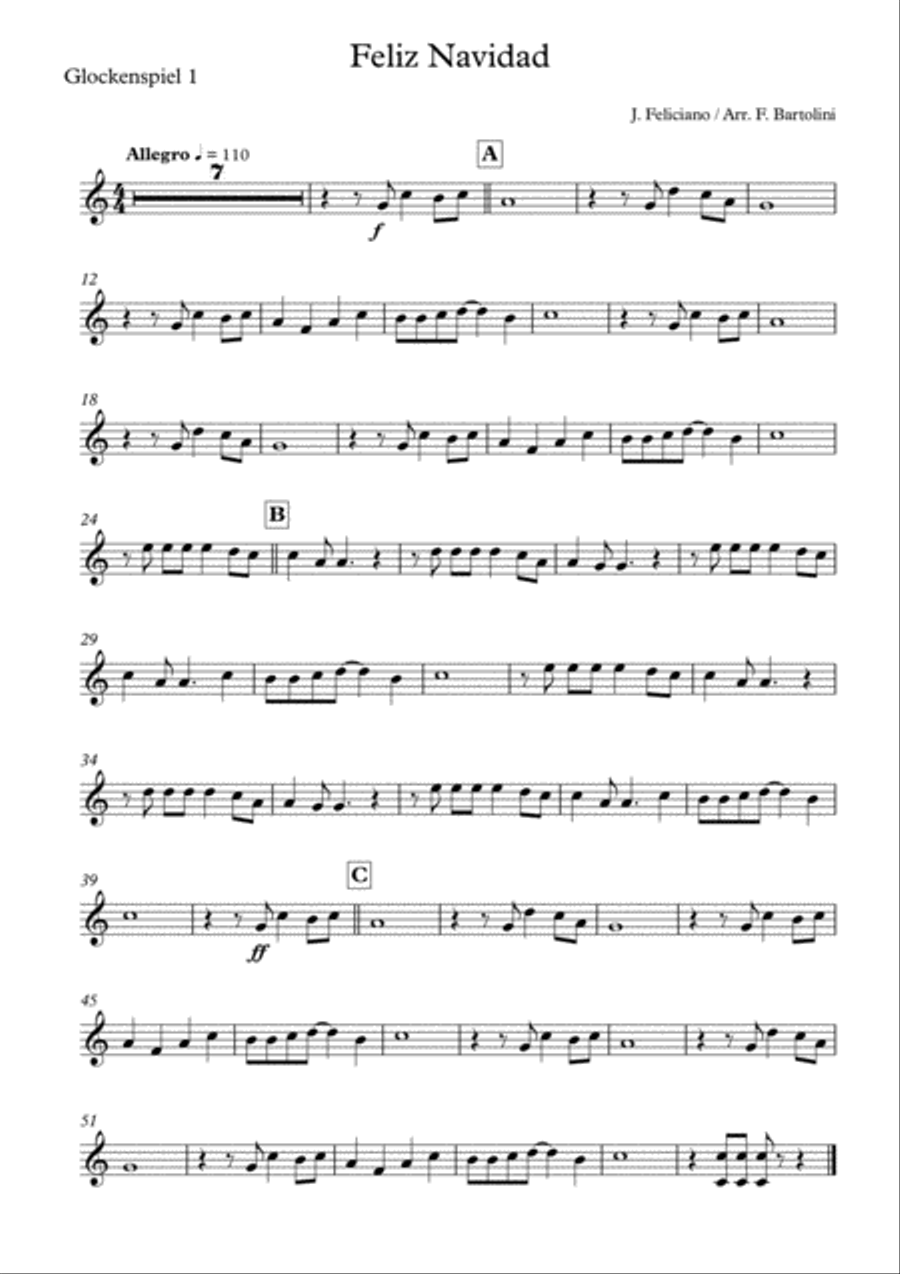 Feliz Navidad Christmas scores gallery preview page 6