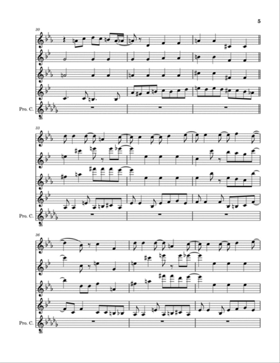 Someday (August 29, 1968) Saxophone Quartet scores gallery preview page 6